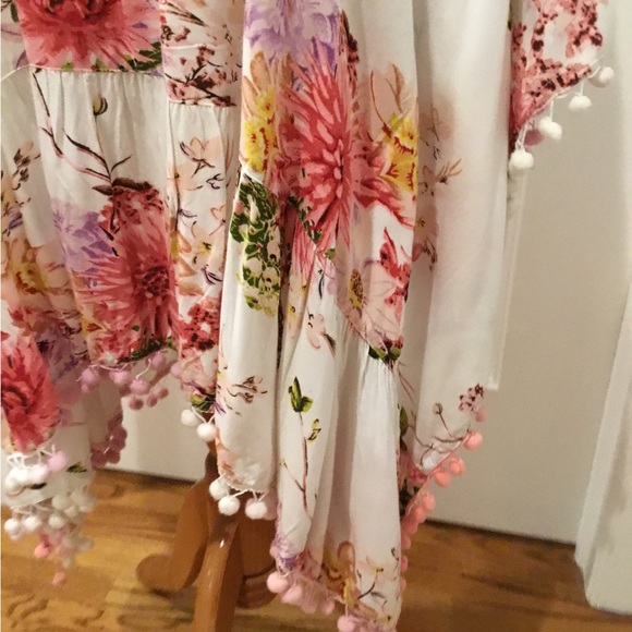 FUN Z&L SUMMERY PONCHO TOP W/ CUTE FRINGE SZ S/M - Picture 9 of 16